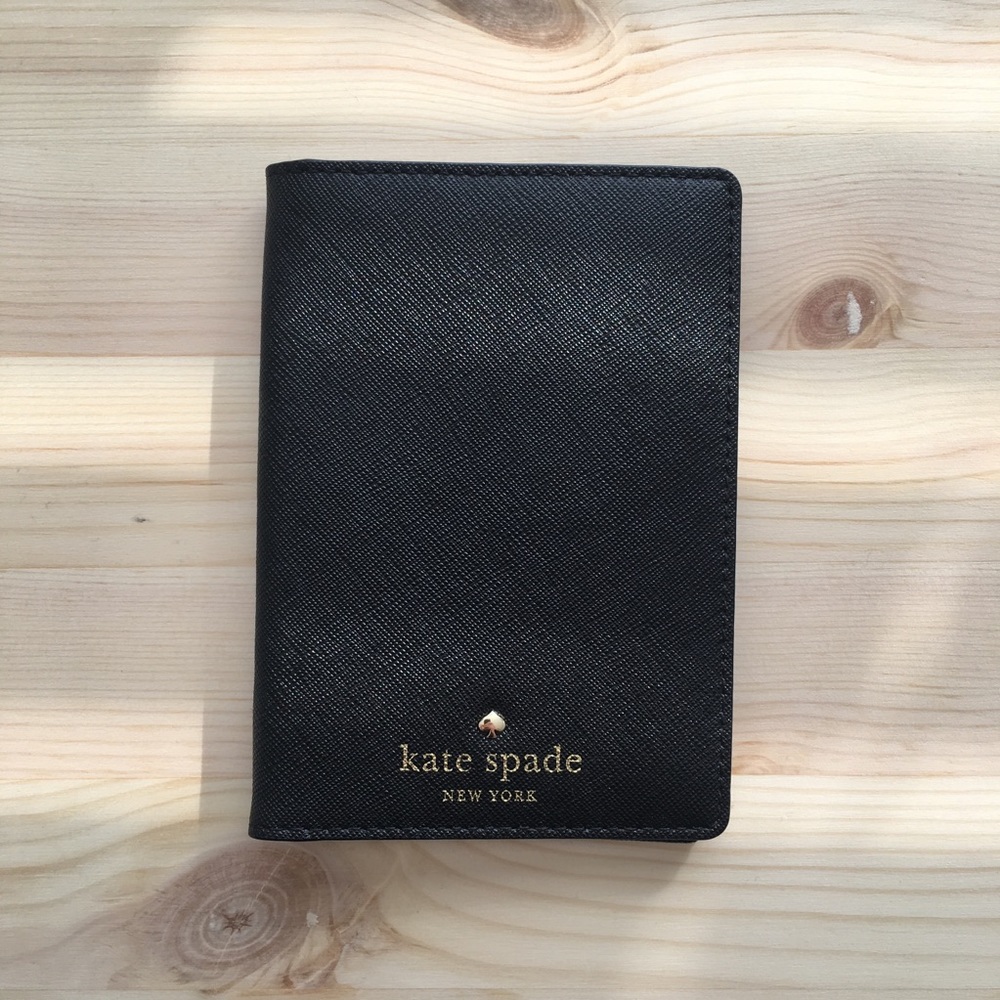 Never Used Kate Spade Passport Cover in Black